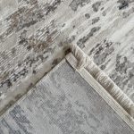 300 x 80cm Grey & Ivory Distressed Abstract Runner Rug - Image 8
