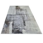230 x 160cm Geometric Impressions in Silver grey & Brown Rug - Image 2
