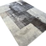 230 x 160cm Geometric Impressions in Silver grey & Brown Rug - Image 4