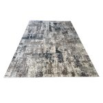 340 x 240cm Monochrome Elegance in silver Grey with Teal Accents Area Rug - Image 2