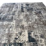 400 x 300cm Monochrome Elegance in silver Grey with Teal Accents Area Rug - Image 4