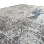 400 x 300cm Monochrome Elegance in silver Grey with Teal Accents Area Rug - Image 8