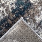 230 x 160cm Monochrome Elegance in silver Grey with Teal Accents Rug - Image 11