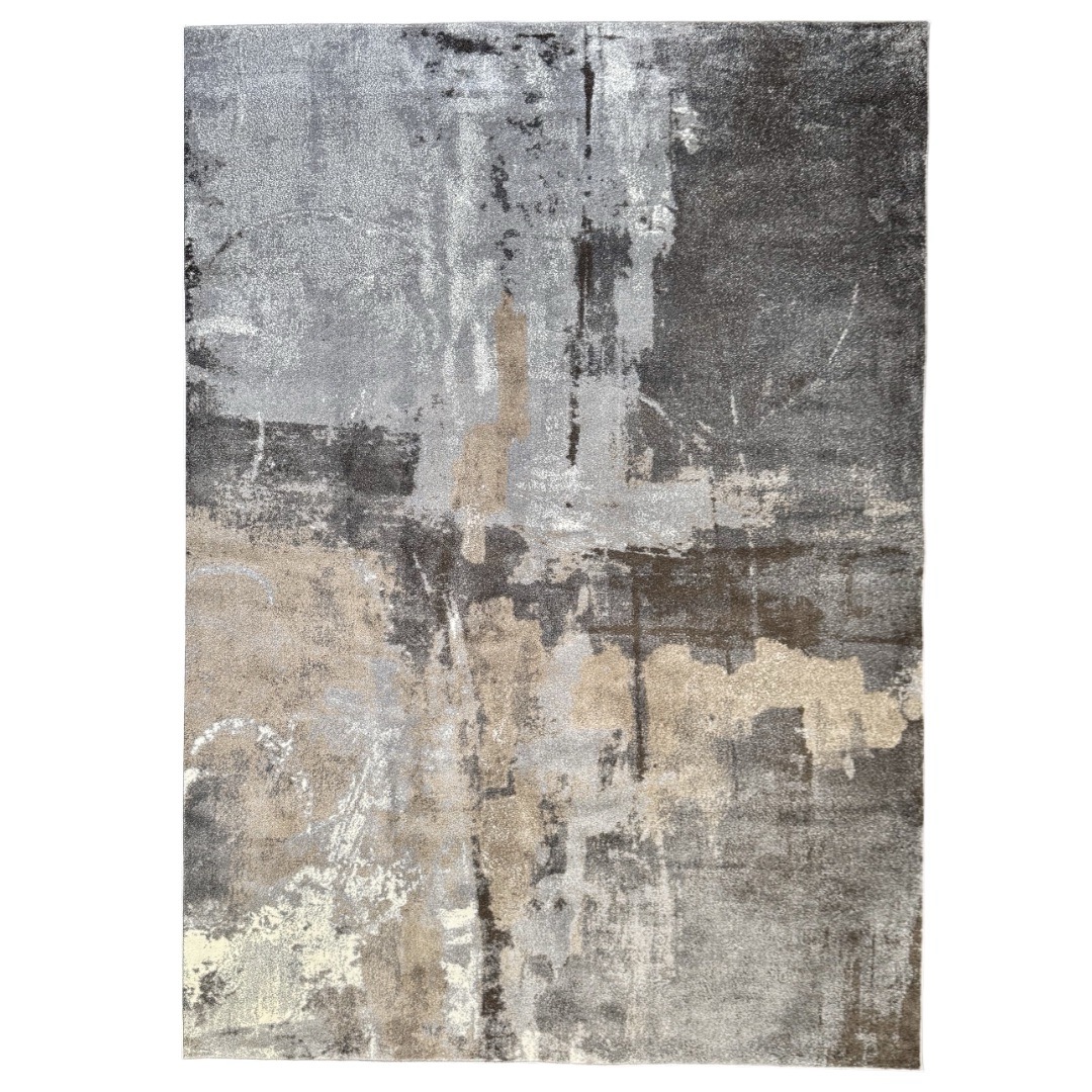 340 x 240cm Grey & Beige Urban Patina Abstract Rug 340 x 240cm Grey & Beige Urban Patina Abstract Rug
