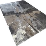 340 x 240cm Grey & Beige Urban Patina Abstract Rug - Image 3