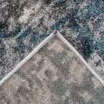 400 x 300cm Distressed Canvas in Grey, Ivory & Turquoise Area Rug - Image 12