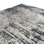 400 x 300cm Light Grey & Charcoal Distressed Abstract Rug with Teal Accents - Image 7
