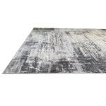 400 x 300cm Light Grey & Charcoal Distressed Abstract Rug with Teal Accents - Image 8