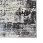 230 x 160cm Light Grey & Charcoal Distressed Abstract Rug with Teal Accents - Image 10