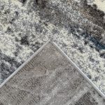 340 x 240cm Light Grey & Charcoal Distressed Abstract Rug with Teal Accents - Image 13
