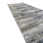 300 x 80cm Modern Grey & Ivory Distressed Stripe Runner Rug - Image 5