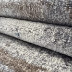 800 x 80cm Modern Grey & Ivory Distressed Stripe Runner Rug with Pink Accents - Image 4