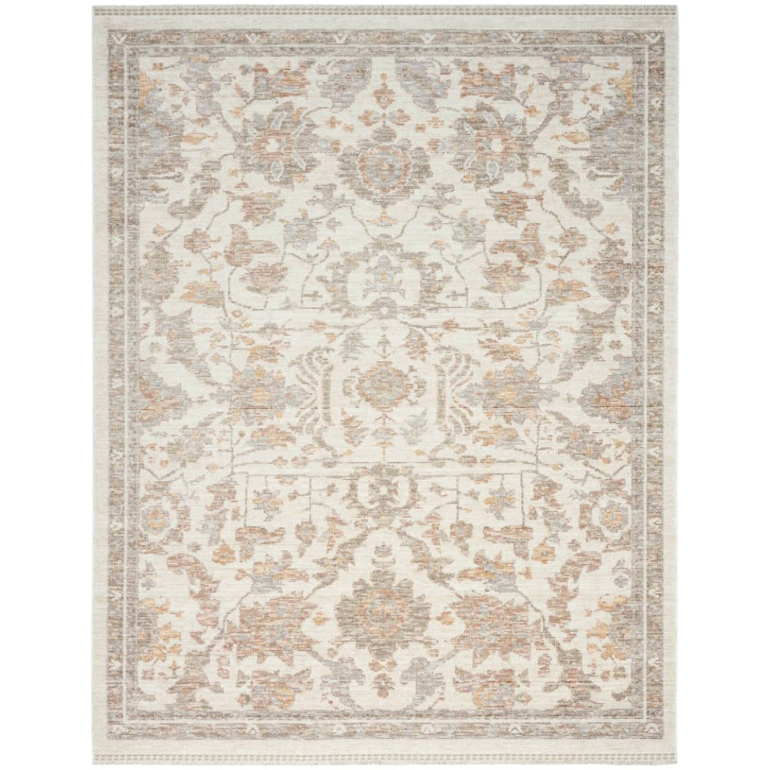 365 × 274cm Cream & Taupe Persian-Style Machine Made Floral Rug 365 × 274cm Cream & Taupe Persian-Style Machine Made Floral Rug