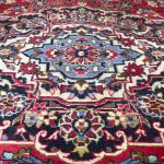 360 x 249cm Hand Knotted Persian Red Kashan Wool Rug