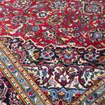 360 x 249cm Hand Knotted Persian Red Kashan Wool Rug