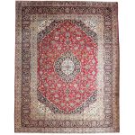 340 x 250cm Vintage Hand Knotted Persian Kashan – Wool Rug
