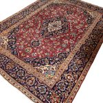 338 x 240cm Hand Knotted Persian Kashan Wool Rug - Image 4