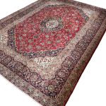 340 x 250cm Vintage Hand Knotted Persian Kashan – Wool Rug
