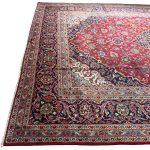 340 x 250cm Vintage Hand Knotted Persian Kashan – Wool Rug