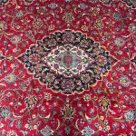 340 x 250cm Vintage Hand Knotted Persian Kashan Wool Rug - Image 3