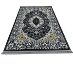 230 x 160cm Classic Royal Kashan Medallion Area Rug in Grey & Cream - Image 2