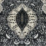 230 x 160cm Classic Royal Kashan Medallion Area Rug in Grey & Cream - Image 4