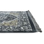 230 x 160cm Classic Royal Kashan Medallion Area Rug in Grey & Cream - Image 7