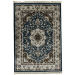 230 x 160cm Sarouk Farahan Design Blue Rug
