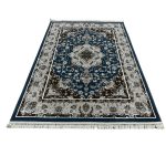 230 x 160cm Sarouk Farahan Design Blue Rug - Image 2