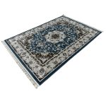 230 x 160cm Sarouk Farahan Design Blue Rug - Image 3