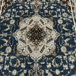 230 x 160cm Sarouk Farahan Design Blue Rug - Image 4