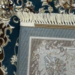 230 x 160cm Sarouk Farahan Design Blue Rug - Image 9