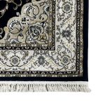 230 x 160cm Persian Tabriz Floral Design Navy Rug - Image 7