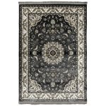 230 x 160cm Persian Isfahan Design Grey Area Rug