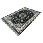 230 x 160cm Persian Isfahan Design Grey Area Rug - Image 3