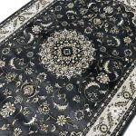 230 x 160cm Persian Isfahan Design Grey Area Rug - Image 4