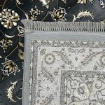 230 x 160cm Persian Isfahan Design Grey Area Rug - Image 8