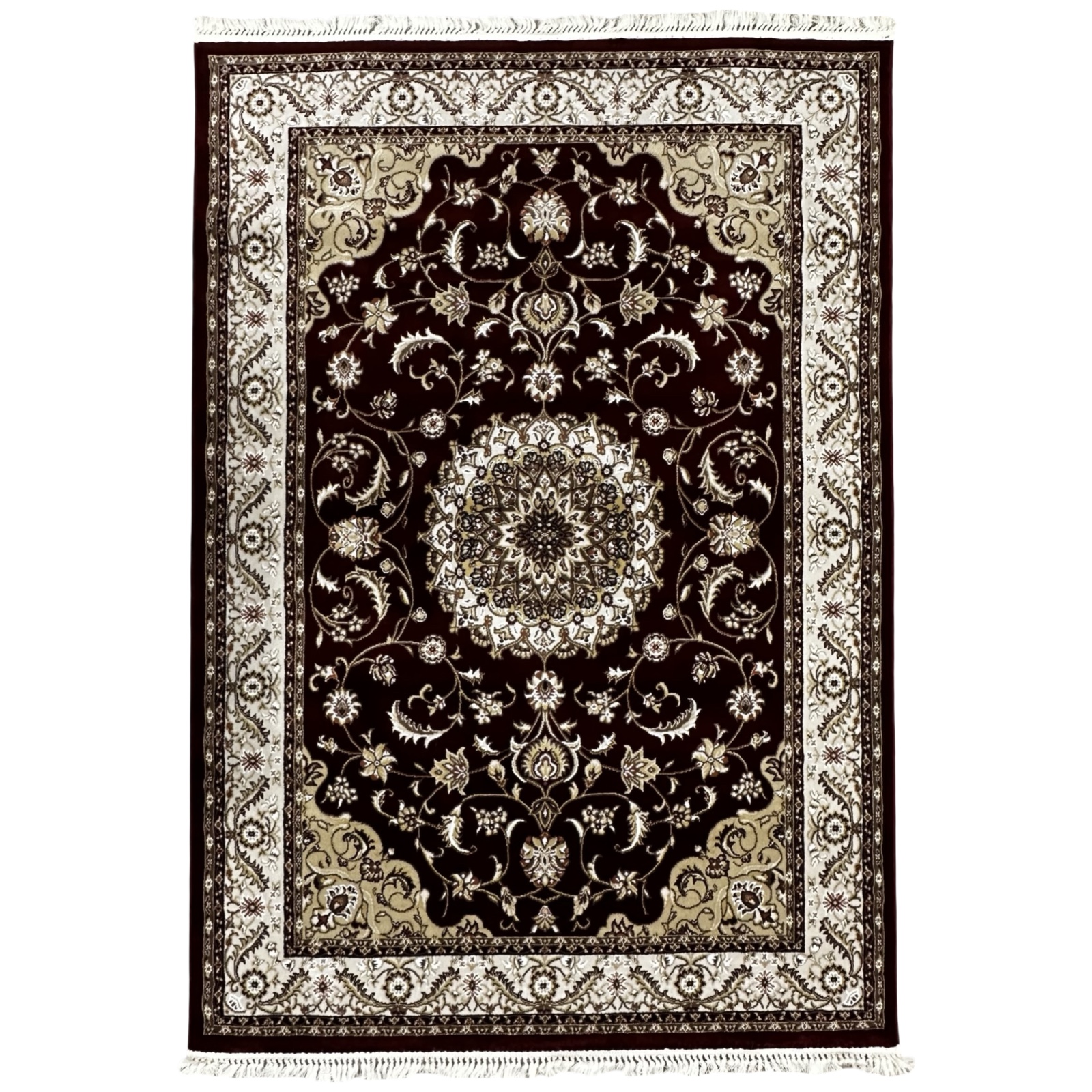 balf 230 x 160_25 230 x 160cm Persian Isfahan Design Merlot Red Rug - Image 1