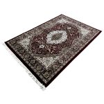 230 x 160cm Classic Royal Kashan Medallion Area Red Rug - Image 3