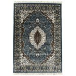 230 x 160cm Classic Royal Kashan Style Teal Rug
