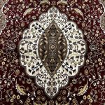 230 x 160cm Classic Royal Kashan Medallion Area Red Rug - Image 4