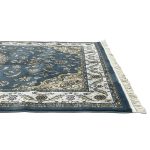 230 x 160cm Persian Isfahan Design Teal Blue Area Rug - Image 5