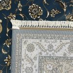 230 x 160cm Persian Isfahan Design Teal Blue Area Rug - Image 7