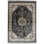 230 x 160cm Persian Tabriz Floral Design Grey Rug