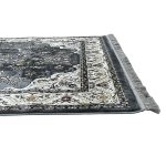 230 x 160cm Persian Tabriz Floral Design Grey Rug - Image 6
