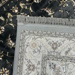230 x 160cm Persian Tabriz Floral Design Grey Rug - Image 8