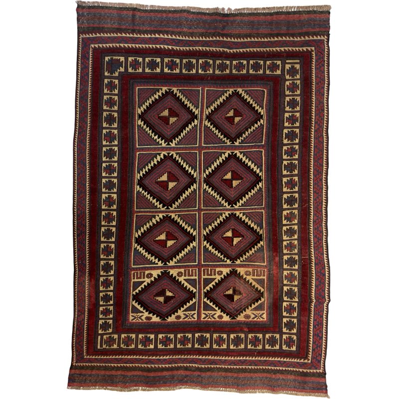 300 x 200cm Tribal Kilim-Barjesta – Hand Woven Wool Rug