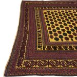 300 x 200cm Hand Woven Wool Kilim-Barjesta with All-Over Rosette Field Rug - Image 5