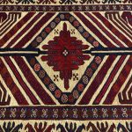 284 x 185cm Hand Woven Wool Antique Kilim Barjesta Geometric Medallion Rug - Image 5