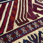 284 x 185cm Hand Woven Wool Antique Kilim Barjesta Geometric Medallion Rug - Image 6